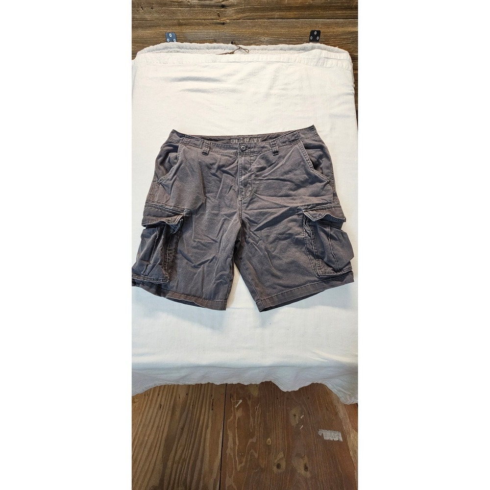 Old Navy Mens Cargo Shorts 38 Dark Gray Charcoal Cotton Twill Utility Shorts